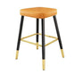 Scandinavian Style Armed Low Back Stools for Home Leather Counter Stool Clearhalo 'Bar Furniture' 'Bar Stools' 'bar_stools' 'furn' 'furn_bar_stools' 'Furniture' 'furniture_bar_stools' 'Kitchen & Dining Furniture' 1200x1200_6f535a12-5e39-4c51-a501-fefe2eb78d3d