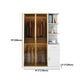 Modern Style Glass Wardrobe Bedroom Wardrobe Closet with Drawer Clearhalo 'Armoires & Wardrobes' 'armoires_wardrobes' 'Bedroom Furniture' 'furn' 'furn_armoires_wardrobes' 'Furniture' 1200x1200_6f535d9e-ef25-461d-a7e4-e7975208ddd4