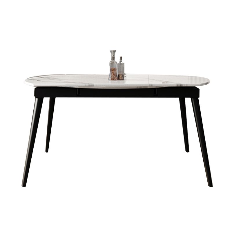 White Stone Dining Site Table Modern Round 4 Legs Dining Table Clearhalo 'Dining Tables & Seating' 'Dining Tables' 'dining_table' 'furn' 'furn_dining_table' 'Furniture' 'Kitchen & Dining Furniture' 1200x1200_6f537a96-1c2c-481c-9047-8fba467c0e96