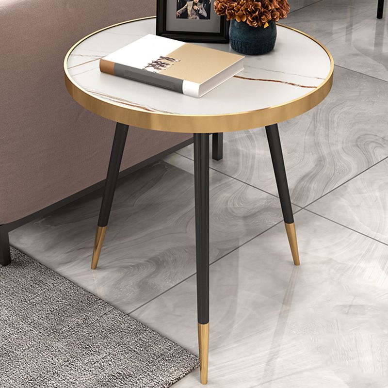Modernistic Metal 3 Legs End Table Round Slate Top Side End Table Clearhalo 'Coffee & Accent Tables' 'End & Side Tables' 'end_side_tables' 'furn' 'furn_end_side_tables' 'Furniture' 'Living Room Furniture' 1200x1200_6f53876d-ded5-4f4b-8207-fec5bfca6aec