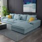 Contemporary 4 Pillows Back Sectional with Pillow Top Arms for 4 People
