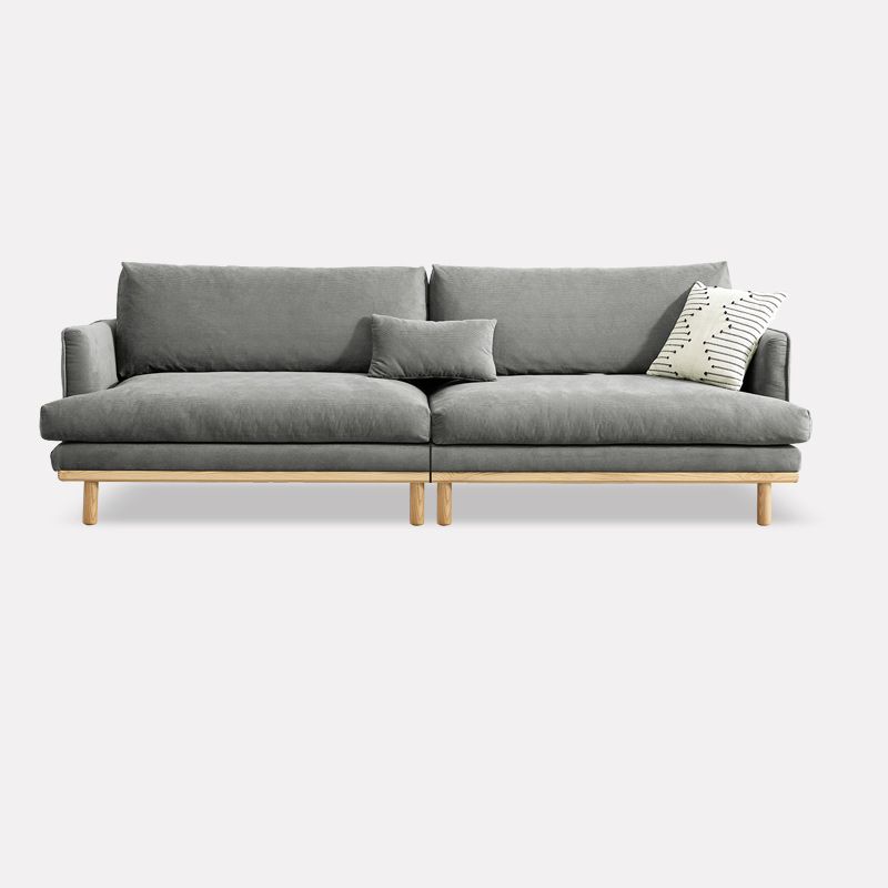 Velvet Flared Arm Sofa Loose Back 35.4"W Modern Sofa for Living Room Clearhalo 'furn' 'furn_sofas' 'Furniture' 'furniture_sofas' 'kitchen' 'kitchen_sofas' 'Living Room Furniture' 'Sofa' 'sofas' 1200x1200_6f541af0-5110-4eba-a7ea-5ebed49f6b43