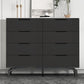 Commode de rangement en pierre de coffre de rangement contemporain de 11,7 pouces de largeur