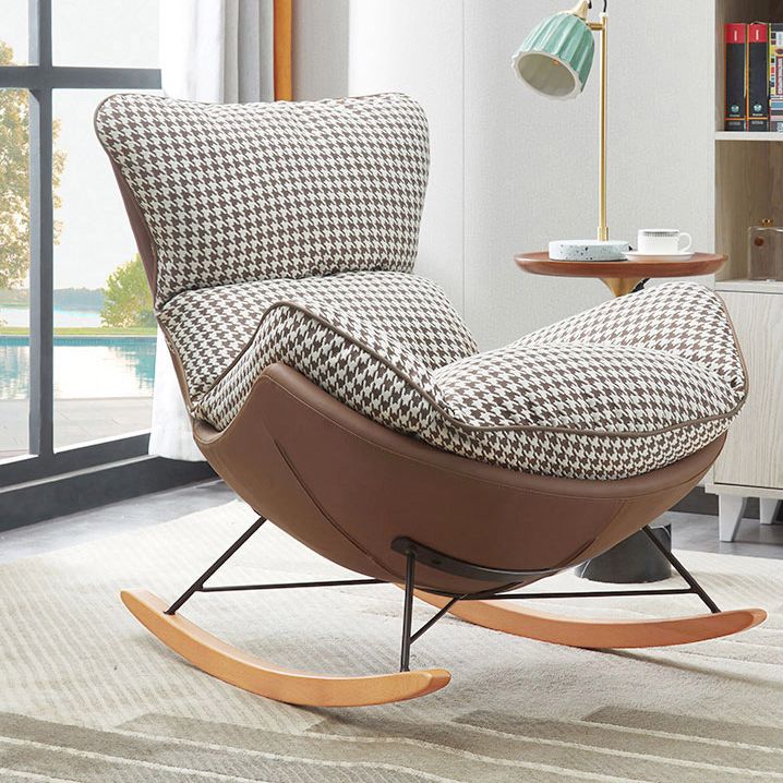 Light Luxury Style Single Leisure Chaise Rocking Chair Lounge Lazy Chair Clearhalo 'Chairs & Seating' 'furn' 'furn_rocking_chairs' 'Furniture' 'Living Room Furniture' 'Rocking Chairs' 'rocking_chairs' 1200x1200_6f5625b5-9458-4083-8d9a-455f612008e7