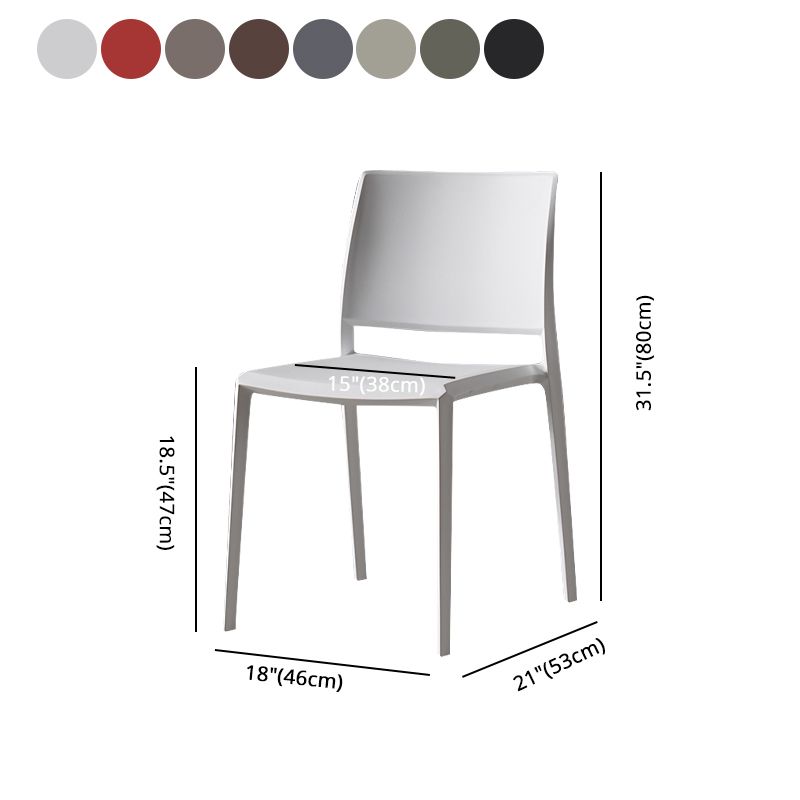 Contemporary Style Dining Chairs Plastic Armless Side Chair for Kitchen Clearhalo ' kitchen&dining_furn' 'Dining Chairs' 'Dining Tables & Seating' 'dining_chair' 'furn' 'furn_dining_chair' 'Furniture' 'furniture_dining_chair' 'Kitchen & Dining Furniture' 'kitchen' 1200x1200_6f579444-63fa-4b2c-8e2c-7accbc900e47