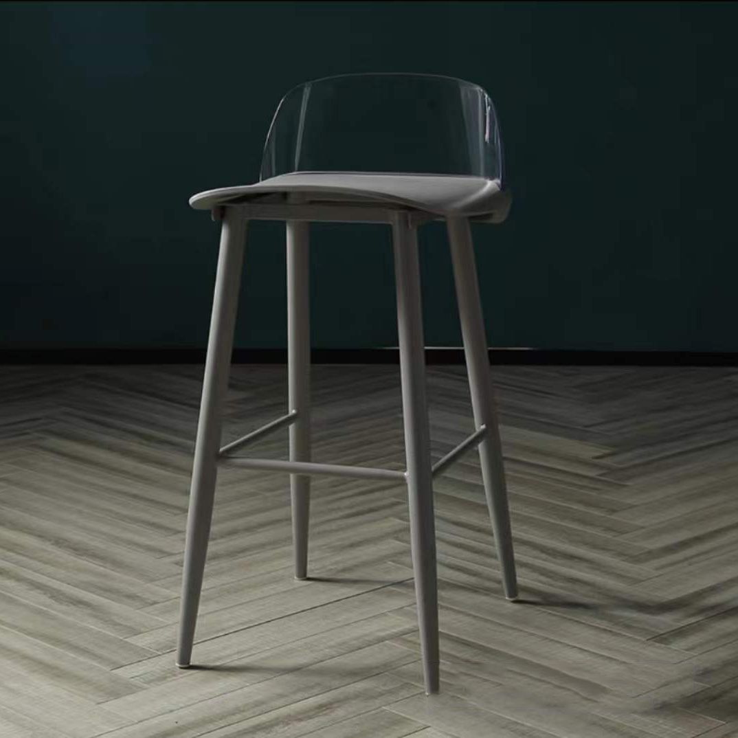 Contemporary Bar-stool Plastic Counter Bar Stool with Plastic Legs