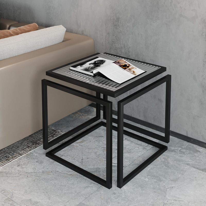 17.72" Tall Contemporary Style Side End Table Metal Frame Sofa Side Accent Table Clearhalo 'Coffee & Accent Tables' 'End & Side Tables' 'end_side_tables' 'furn' 'furn_end_side_tables' 'Furniture' 'Living Room Furniture' 1200x1200_6f58a7a9-cfff-4e1b-b669-c44f6fe36270