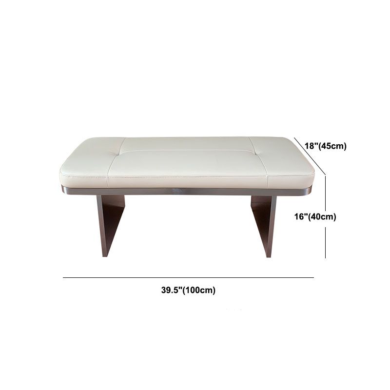 Modern Upholstered Bench, 16"H Bedroom Bench with Metal Legs Clearhalo 'Benches' 'Chairs & Seating' 'furn' 'furn_benches' 'Furniture' 'Living Room Furniture' 1200x1200_6f58f65b-d5c1-46ed-887e-3870393bc5b2