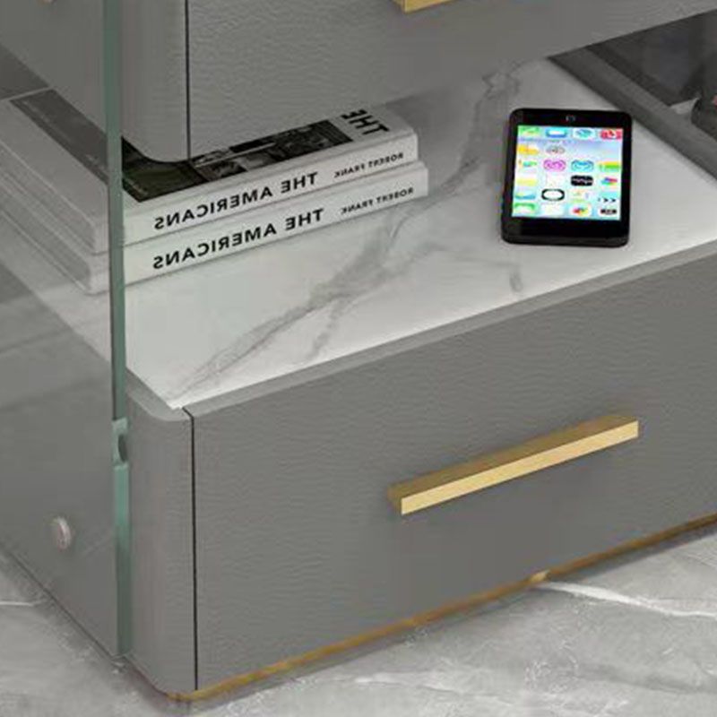 グラムアクセントテーブルナイトスタンドオープンストレージナイトスタンドベッドルームとホーム