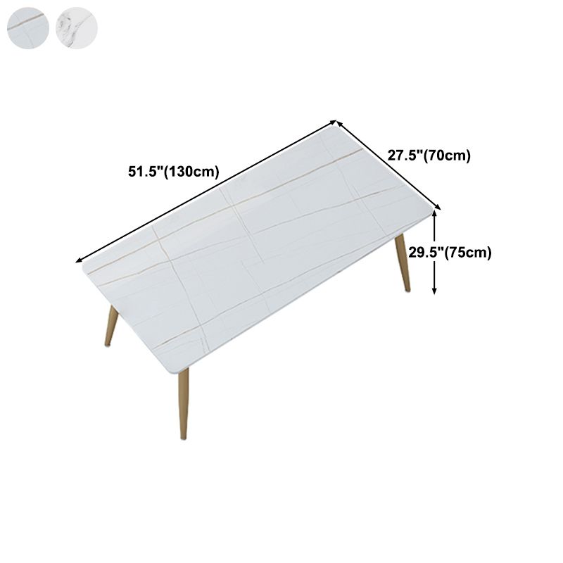 Mesa de la base de oro de la piedra mesa de cocina mesa de comedor de rectángulo de lujo tradicional