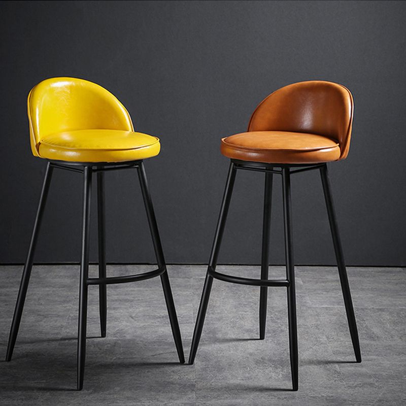 Scandinavian Style Bar-stool with Round Seat Counter Stool for Kitchen Bar Clearhalo 'Bar Furniture' 'Bar Stools' 'bar_stools' 'furn' 'furn_bar_stools' 'Furniture' 'furniture_bar_stools' 'Kitchen & Dining Furniture' 1200x1200_6f5b482b-e60e-4283-978f-d5d5dbdef969