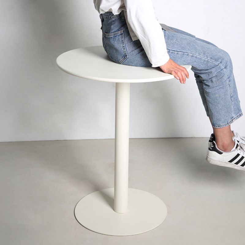 Round Metallic Side Table Contemporary Pedestal Side End Table Clearhalo 'Coffee & Accent Tables' 'End & Side Tables' 'end_side_table' 'Furniture' 'furniture_end_side_table' 'Living Room Furniture' 1200x1200_6f5ce9c7-b958-4ab6-9672-d03c15b5a143