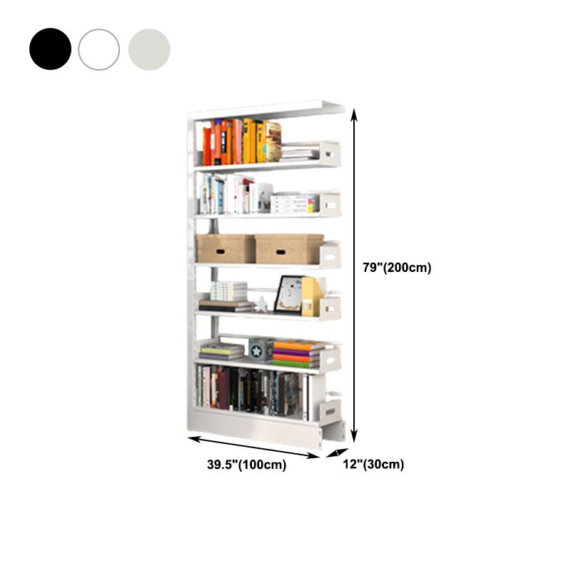 Urban Open Back Shelf Bookcase Standard Steel Bookshelf for Study Room Clearhalo 'Bookcases' 'furn' 'furn_bookcases' 'Furniture' 'Office Furniture' 1200x1200_6f5dc79a-4737-4d16-ab91-7a5c9271dfda