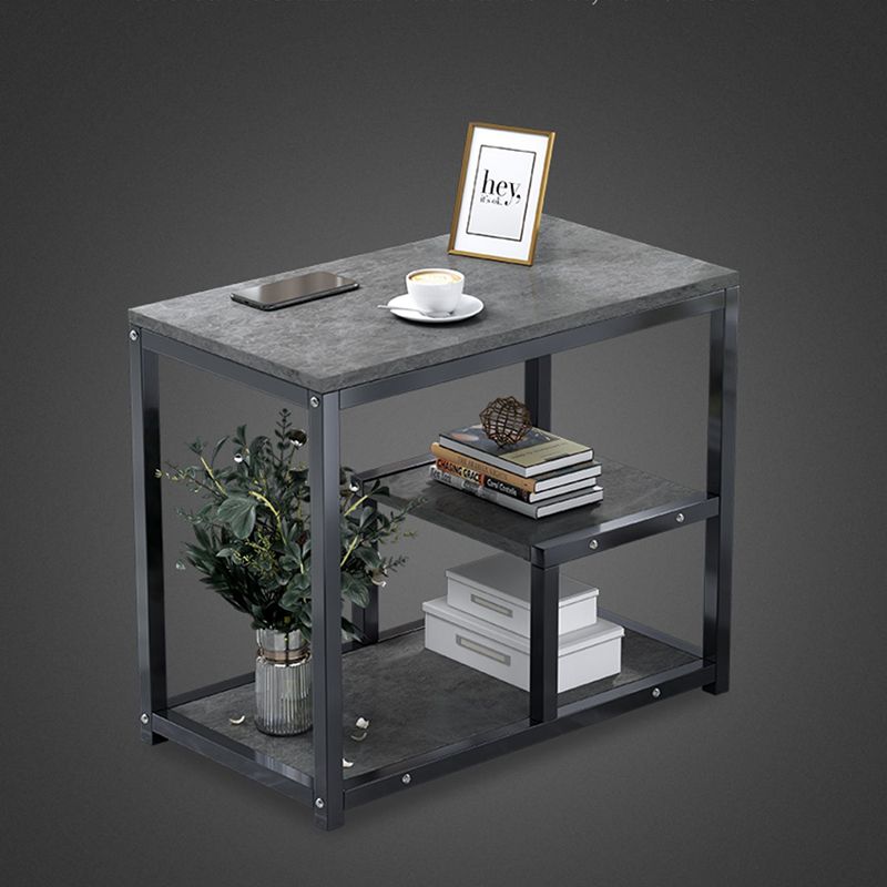 Industrial Rectangular Corner Table Metal Side End Snack Table Clearhalo 'Coffee & Accent Tables' 'End & Side Tables' 'end_side_tables' 'furn' 'furn_end_side_tables' 'Furniture' 'Living Room Furniture' 1200x1200_6f5e7a5c-71c9-4f03-8de5-1050a54f46de