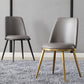 Glam Home Side Chair Metal Legs Upholstered Armless Dining Chair