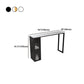 White Modern Style Table in Faux Marble and Metal with Shelf Bar Table Clearhalo 'Bar Furniture' 'Bar Tables' 'bar_tables' 'furn' 'furn_bar_tables' 'Furniture' 'furniture_bar_tables' 'Kitchen & Dining Furniture' 1200x1200_6f61d03b-17fc-44e2-a9b2-8b085f04c128