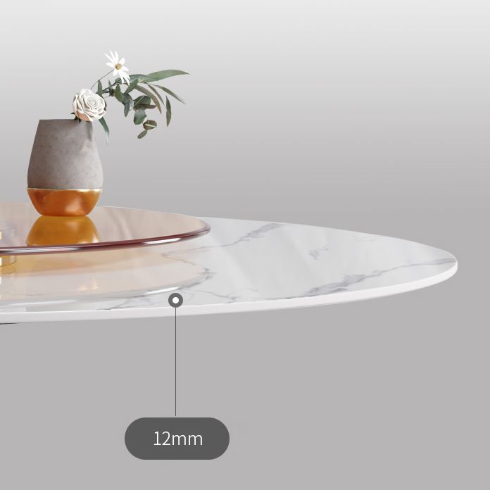 Ensemble de salle à manger à cadre en bois massif 1/2/5/7 PCS Table à manger ronde avec chaises sans bras