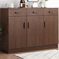 Modern Modern Side Cabinet Brown Accent Cabinet met deuren met deuren
