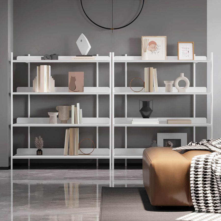 12.60 "W boekenkast hedendaagse stijl open back -boekenplank voor thuiskantoor