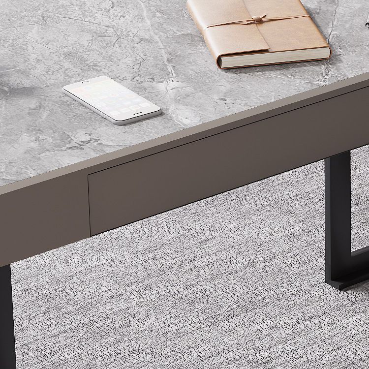 29.53" H Industrial Office Desk Rectangular Secretary Desk with 2 Storage Drawers Clearhalo 'furn' 'furn_office_desk' 'Furniture' 'Office Desks' 'Office Furniture' 'office_desk' 1200x1200_6f63a9c9-c762-4603-bdca-b9f2268b2763