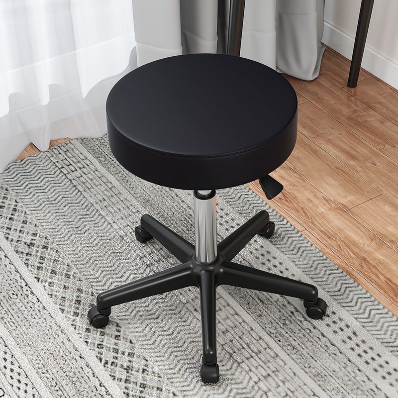 Modern Rotatable Liftable Counter Stool Steel Cafe Bar Stool with Leather Cushion Clearhalo 'Bar Furniture' 'Bar Stools' 'bar_stools' 'furn' 'furn_bar_stools' 'furniture_bar_stools' 'Kitchen & Dining Furniture' 'kitchen&dining_furn' 'kitchen' 'kitchen_furn' Furniture' 1200x1200_6f646bab-7e8b-4980-845d-2cf28b1e2586