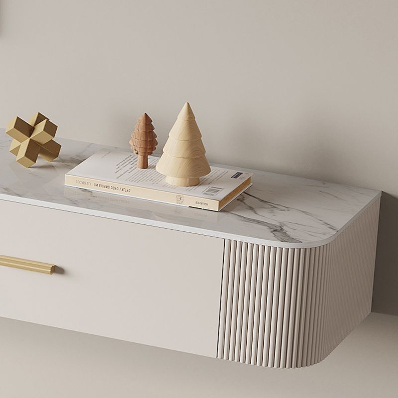 Contemporary Floating Media Console White Faux Wood Stand Console with Drawers Clearhalo 'furn' 'furn_tv_stands_entertainment_centers' 'Furniture' 'Living Room Furniture' 'TV Stands & Entertainment Centers' 'TV Stands & Media Storage Furniture' 'tv_stands_entertainment_centers' 1200x1200_6f65fe15-8172-44ce-986f-db45c67508a1