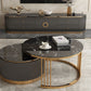 Glam Stone TV Console Enclosed Storage TV Media Stand for Living Room Clearhalo 'furn' 'furn_tv_stands_entertainment_centers' 'Furniture' 'Living Room Furniture' 'TV Stands & Entertainment Centers' 'TV Stands & Media Storage Furniture' 'tv_stands_entertainment_centers' 1200x1200_6f672962-69be-4e4a-b8dc-46dd80e82a83