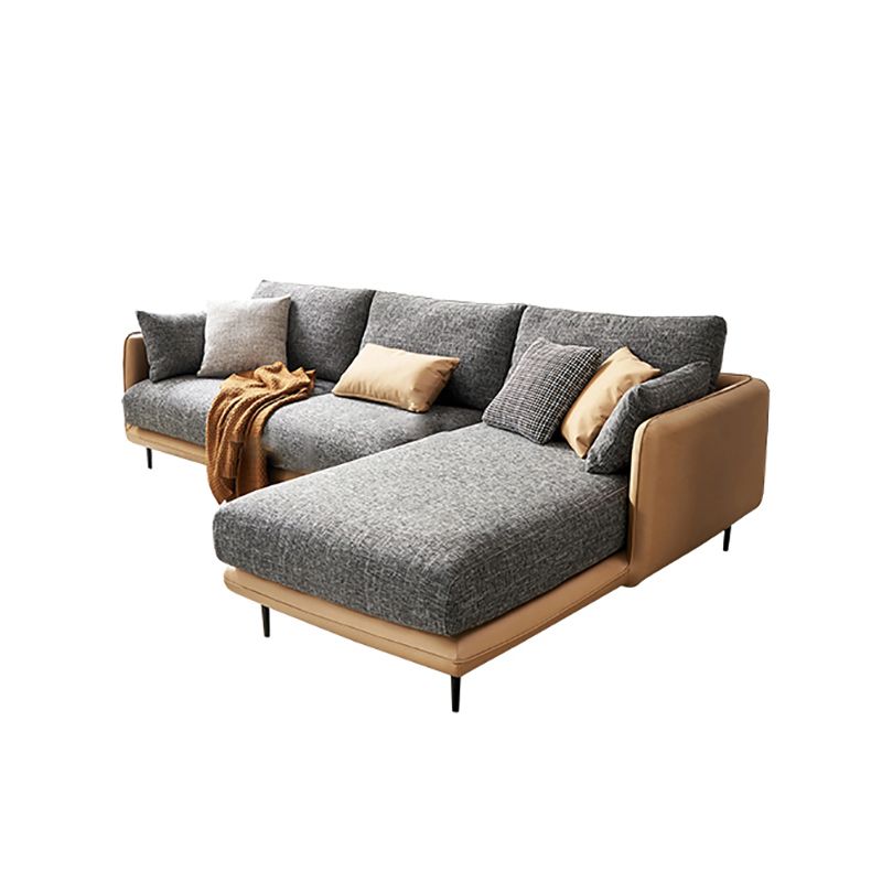 Contemporary Tuxedo Arm Sofa with Pillows 35.43" for Living Room Clearhalo 'furn' 'furn_sofas' 'Furniture' 'Living Room Furniture' 'Sofa' 'sofas' 1200x1200_6f681a23-e300-4dfa-9da1-a8c4ea4e3f61