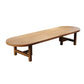 Industrial Oval Writing Desk Solid Wood Sled Base Office Desk