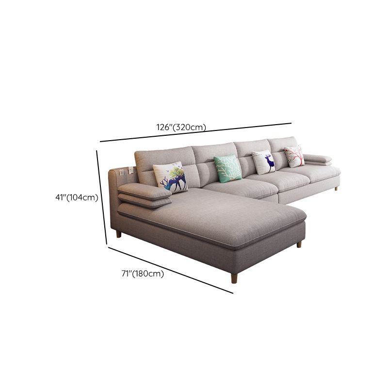 Sofá y chaise para sala de almohada de almohada de 40.94 "H para sala de estar para sala de estar