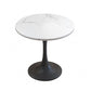 Traditionele luxe eettafel Stenen eettafel met metalen onderstel
