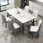 Rectangle Stone Top Dining Table Glam Style Kitchen Dining Table with 4 Legs Clearhalo 'Dining Tables & Seating' 'Dining Tables' 'dining_table' 'furn' 'furn_dining_table' 'Furniture' 'Kitchen & Dining Furniture' 1200x1200_6f6e551a-b46c-4ebe-98c9-e9057ba2ce0a