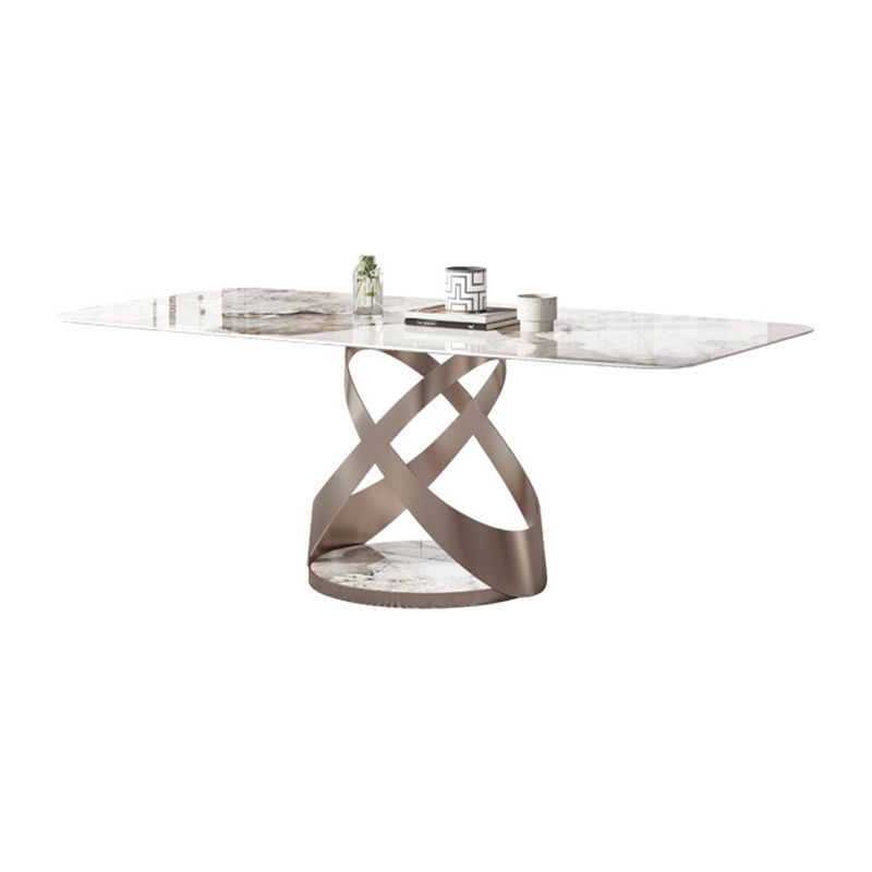 Modern Kitchen Dining Room Set with Sintered Stone Top and Gold Base Dining Furniture Clearhalo 'Dining Room Sets' 'Dining Tables & Seating' 'dining_room_set' 'furn' 'furn_dining_room_set' 'Furniture' 'furniture_dining_room_set' 'Kitchen & Dining Furniture' 'kitchen&dining_furn' 'kitchen' 1200x1200_6f6f0132-d17f-48fc-b269-dfcbdf8f5bd9