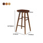 Modern Footrest Counter Chair Saddle Seat Solid Wood Bar Stool in Coffee Shop Clearhalo 'Bar Furniture' 'Bar Stools' 'bar_stools' 'furn' 'furn_bar_stools' 'Furniture' 'Kitchen & Dining Furniture' 1200x1200_6f6f789d-e35c-4d6b-acf8-81905f0963ab