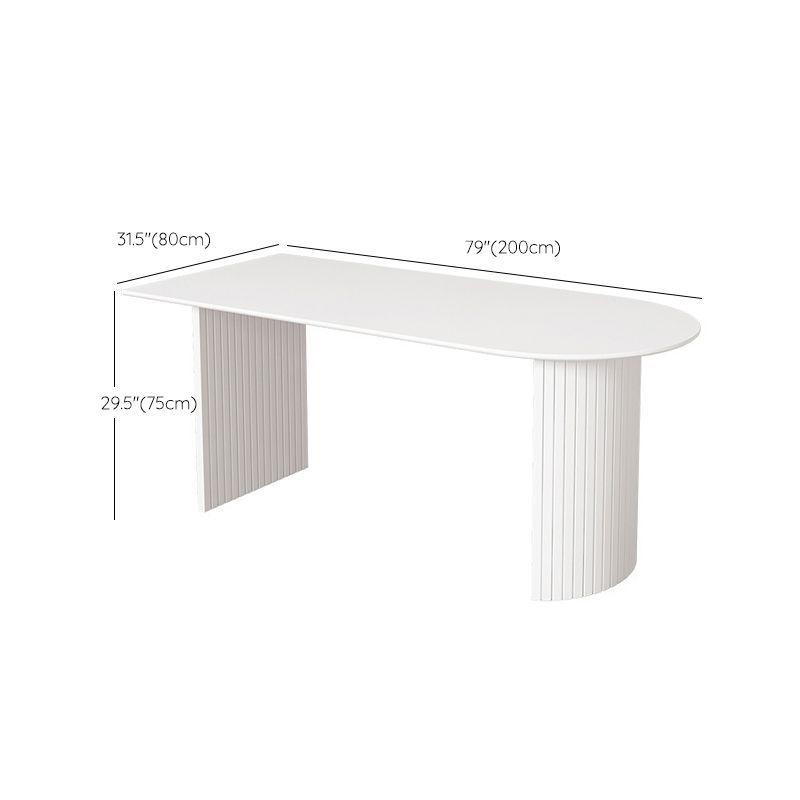Modern Double Pedestal Dining Table Stone Table for Kitchen Dining Room Clearhalo 'Dining Tables & Seating' 'Dining Tables' 'dining_table' 'furn' 'furn_dining_table' 'Furniture' 'Kitchen & Dining Furniture' 1200x1200_6f70c3f6-cf69-420f-8985-a0925f0ce69c
