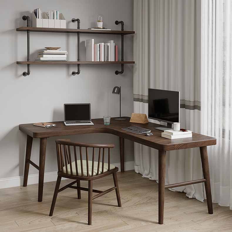 29.25 Inch H Contemporary Writing Desk L-Shape Solid Wood Office Desk Clearhalo 'furn' 'furn_office_desk' 'Furniture' 'Office Desks' 'Office Furniture' 'office_desk' 1200x1200_6f7329d5-9ead-4e85-b6ae-3971fac96eac