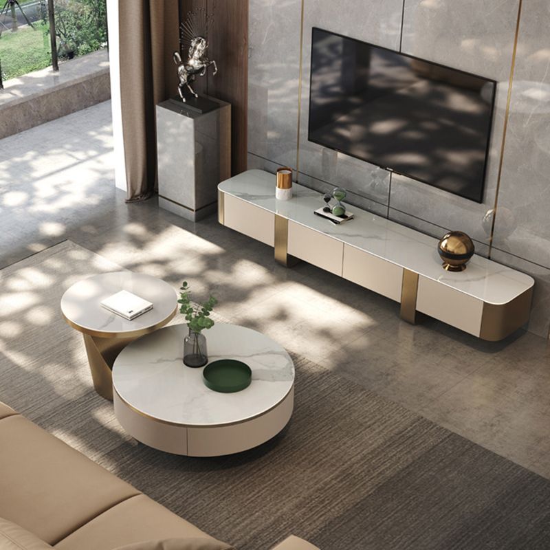 Contemporary Media Console TV Stand Stone TV Stand for Living Room Clearhalo 'furn' 'furn_tv_stands_entertainment_centers' 'Furniture' 'Living Room Furniture' 'TV Stands & Entertainment Centers' 'TV Stands & Media Storage Furniture' 'tv_stands_entertainment_centers' 1200x1200_6f73add9-2e78-421f-b83b-b4d0e107d35c
