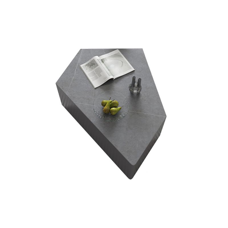 13"H Contemporary Coffee Table Grey Coffee Cocktail Table with Drawer