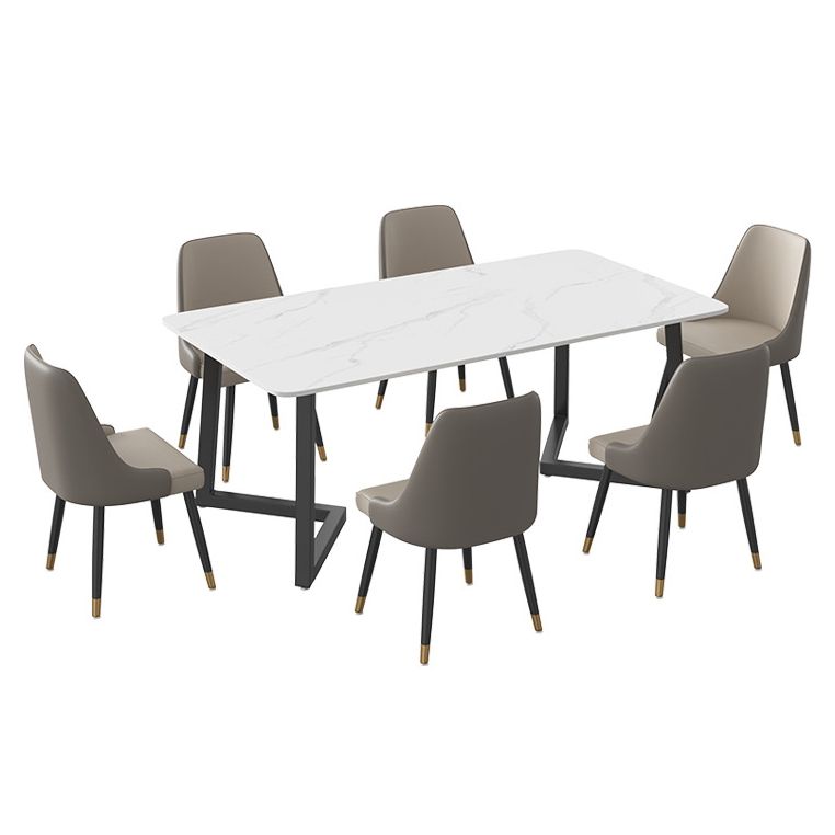 Modern Rectangle Dining Table Sintered Stone Dining Table with Double Pedestal Clearhalo ' dining_table' 'Dining Tables & Seating' 'Dining Tables' 'furn' 'furn_dining_table' 'Furniture' 'furniture_dining_table' 'Kitchen & Dining Furniture' 'kitchen&dining_furn' 'kitchen' 'kitchen_dining_table' 1200x1200_6f767e55-ae33-42a6-bb47-5bd773338724