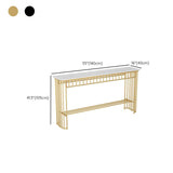 Industrial Rectangle Bistro Bar Desk Faux Marble Bistro Table for Indoor Clearhalo 'Bar Furniture' 'Bar Tables' 'bar_tables' 'furn' 'furn_bar_tables' 'Furniture' 'Kitchen & Dining Furniture' 1200x1200_6f769edc-a4b1-46fa-a1f9-7f220466225a