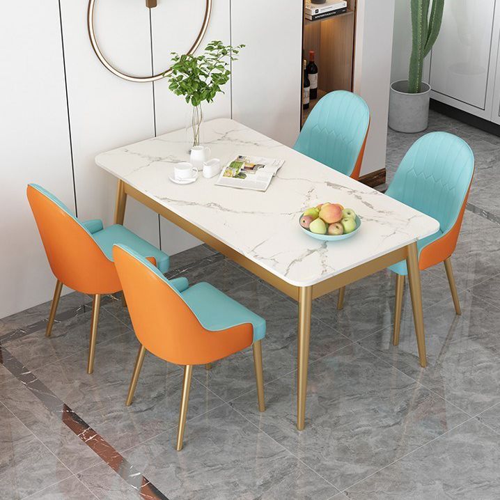 Traditional Luxury Dining Table Sintered Stone Rectangle Table with 4 Legs Clearhalo 'Dining Tables & Seating' 'Dining Tables' 'dining_table' 'furn' 'furn_dining_table' 'Furniture' 'Kitchen & Dining Furniture' 1200x1200_6f776621-ed42-46f8-a0b1-cfac6dd7e2d8