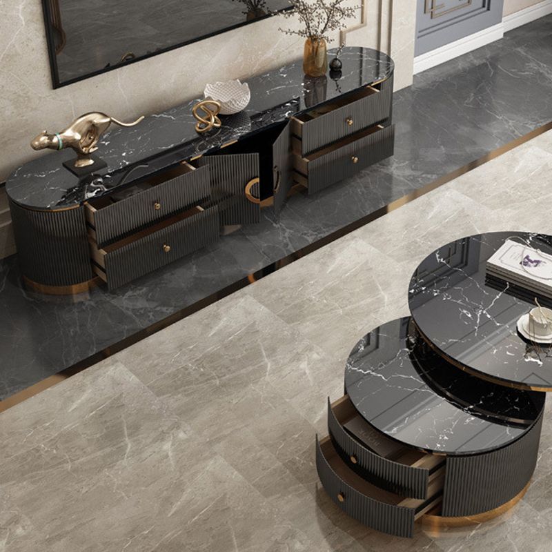 Glam Stone TV Console Enclosed Storage TV Media Stand for Living Room Clearhalo 'furn' 'furn_tv_stands_entertainment_centers' 'Furniture' 'Living Room Furniture' 'TV Stands & Entertainment Centers' 'TV Stands & Media Storage Furniture' 'tv_stands_entertainment_centers' 1200x1200_6f79dfab-112f-44c5-9155-7ddbb989fedc