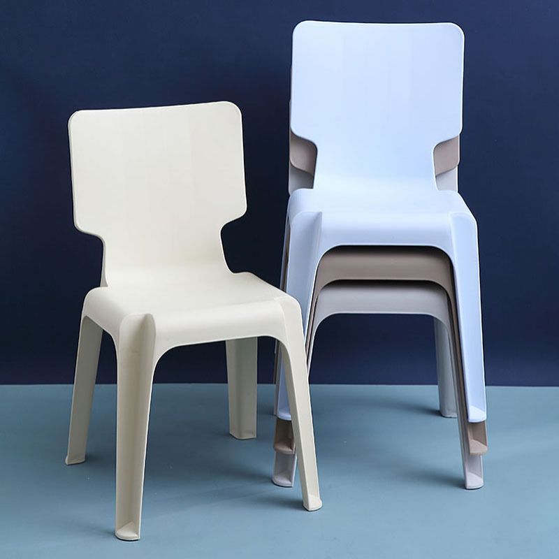 Contemporary Plastic Dining Side Chairs Solid Back Armless Stackable Chair Clearhalo ' kitchen&dining_furn' 'Dining Chairs' 'Dining Tables & Seating' 'dining_chair' 'furn' 'furn_dining_chair' 'Furniture' 'furniture_dining_chair' 'Kitchen & Dining Furniture' 'kitchen' 1200x1200_6f7b3d43-e5eb-4ff6-8638-c21c8f5d0a86