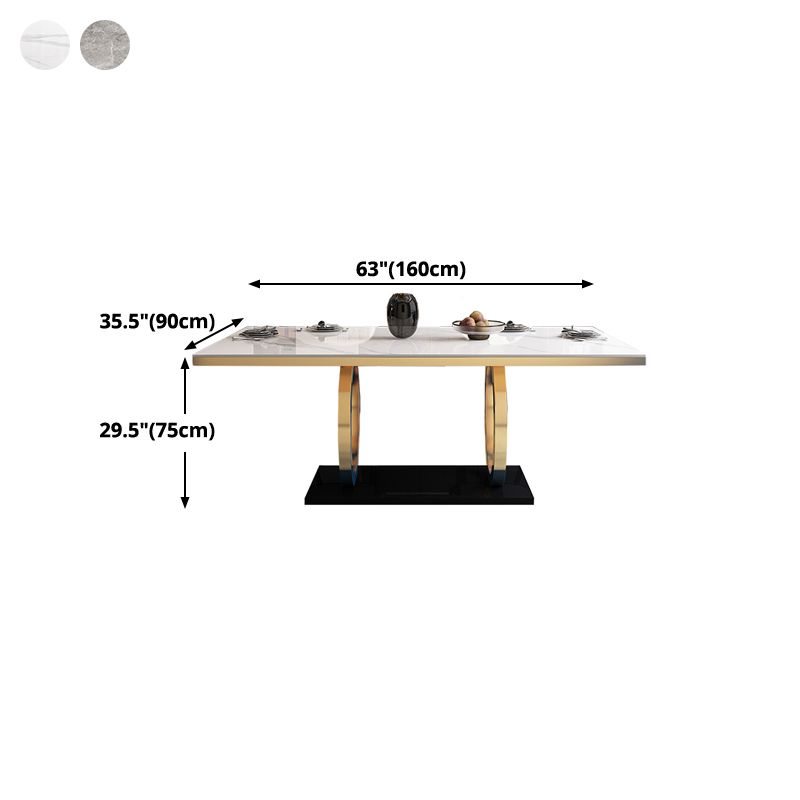 Traditional Luxury Rectangle Dining Table Stone Dinner Table with Trestle Base Clearhalo ' dining_table' 'Dining Tables & Seating' 'Dining Tables' 'furn' 'furn_dining_table' 'Furniture' 'furniture_dining_table' 'Kitchen & Dining Furniture' 'kitchen&dining_furn' 'kitchen' 'kitchen_dining_table' 1200x1200_6f7c35a9-7677-4dfc-8d20-ac4f1ccaf77f