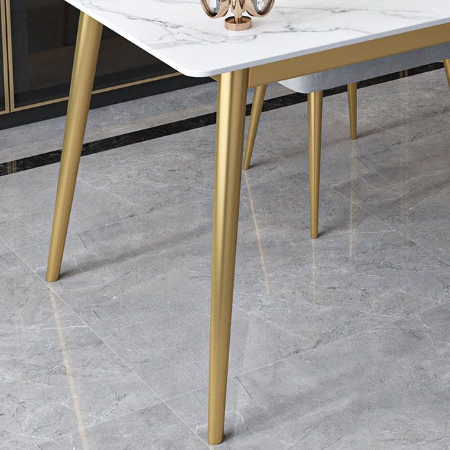 Glam Style Office Desk Rectangular Writing Desk with Metal Legs Clearhalo 'furn' 'furn_office_desk' 'Furniture' 'furniture_office_desk' 'Office Desks' 'Office Furniture' 'office_desk' 1200x1200_6f7caf85-d787-4d83-a846-75c2c0581d68