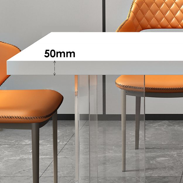 Acrylic Contemporary Rectangular Dining Sintered Stone Dining Table for Kitchen Clearhalo ' dining_table' 'Dining Tables & Seating' 'Dining Tables' 'furn' 'furn_dining_table' 'Furniture' 'furniture_dining_table' 'Kitchen & Dining Furniture' 'kitchen&dining_furn' 'kitchen' 'kitchen_dining_table' 1200x1200_6f7dbc84-d90e-4b71-9a11-65db9b504d90