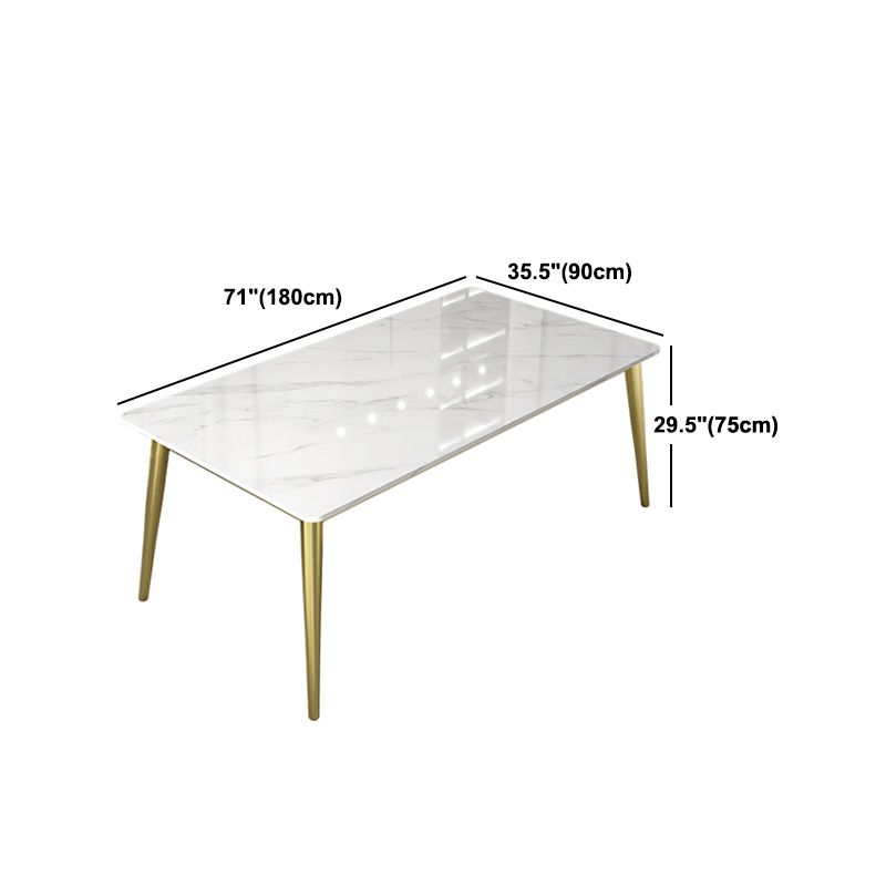 Glam White Sintered Stone Dining Table Set 1/2/5/7 Pieces Dining Set for Home Use Clearhalo 'Dining Room Sets' 'Dining Tables & Seating' 'dining_room_set' 'furn' 'furn_dining_room_set' 'Furniture' 'furniture_dining_room_set' 'Kitchen & Dining Furniture' 1200x1200_6f7dcbc3-8ff0-4208-a7dc-f43a7f34ef5b