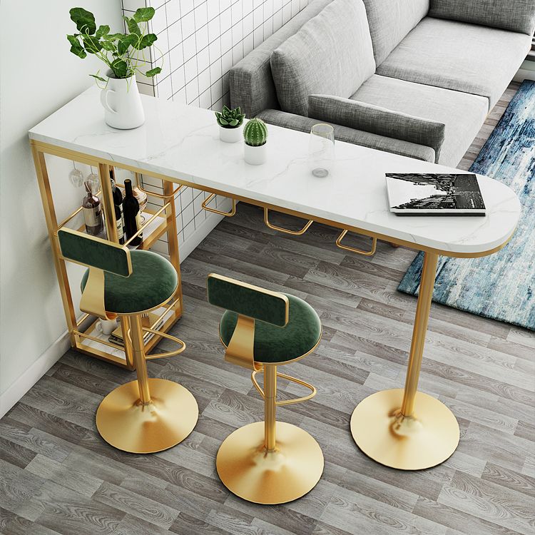 Double Pedestal Cocktail Bar Table Glam Storage Oval Counter-height Pub Table, Only Table Clearhalo 'Bar Furniture' 'Bar Tables' 'bar_tables' 'furn' 'furn_bar_tables' 'Furniture' 'furniture_bar_tables' 'Kitchen & Dining Furniture' 'kitchen&dining_furn' 'kitchen' 1200x1200_6f7fccaf-bb40-4ba4-baff-efe14072d677