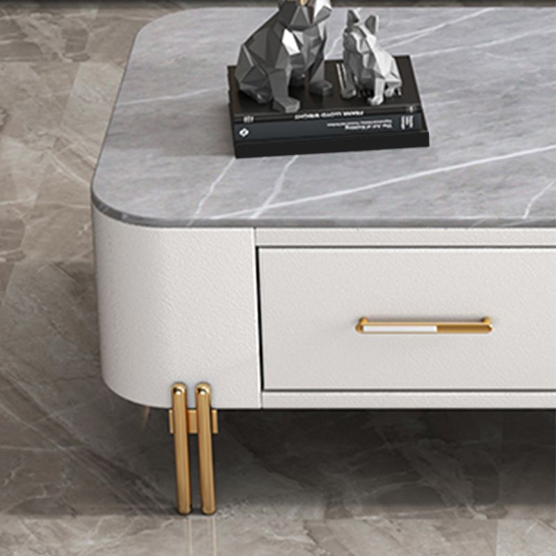 Slate Rectangular Coffee Table 4 Legs Single Coffee Table with 2 Drawers Clearhalo 'Coffee & Accent Tables' 'Coffee Tables' 'coffee_tables' 'furn' 'furn_coffee_tables' 'Furniture' 'Living Room Furniture' 1200x1200_6f7fd221-3af6-4368-91ea-98604e9f22d8