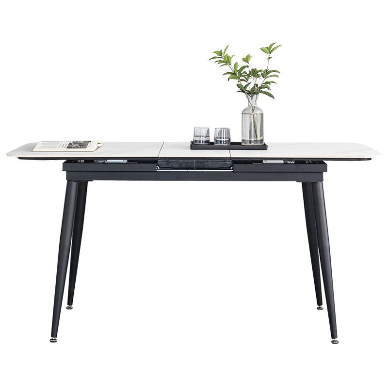 4-foot Stone Dinette Table Industrial Style Rectangle Dining Table with Drop Leaf Clearhalo ' dining_table' 'Dining Tables & Seating' 'Dining Tables' 'furn' 'furn_dining_table' 'Furniture' 'furniture_dining_table' 'Kitchen & Dining Furniture' 'kitchen&dining_furn' 'kitchen' 'kitchen_dining_table' 1200x1200_6f808e27-9e02-444d-8c55-79b2bcf2c082